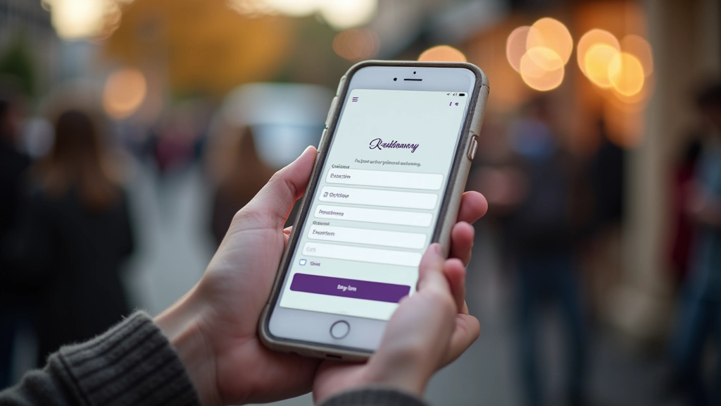 Mobiel scherm met ticketreserveringsformulier en responsieve interface elementen