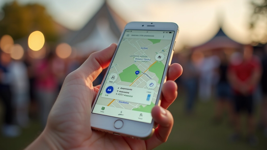 Offline kaart functionaliteit demonstratie op mobiel apparaat met downloadgebaar en syncpictogram